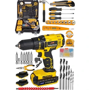 Germany RA789776 - 398 V 40 Ah Darbeli Metal Şanzıman Çift Akülü Vidalama Matkap + 99 Parça Setli
