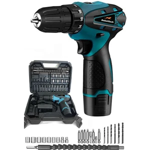 Germany 398 V 40 Ah High X Series Darbeli Metal Şanzıman Çift Akülü Vidalama Matkap + 27 Parça Setli
