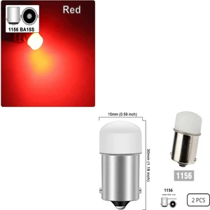 ( 2 x Adet ) R5W & R10W 21W LED Kırmızı Tek Duy (21W&R5W&R10W Tek Duy LED Red)