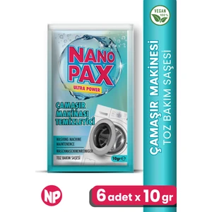 Çamaşır Makinesi Temizleyici Toz Bakım Saşesi (6 Adet x 10GR)