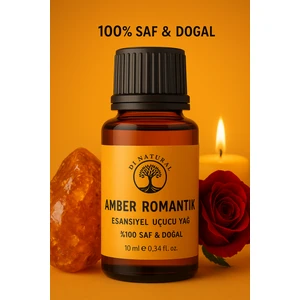 Di Natural Amber Romantik Uçucu Yağ Saf Doğal Esans Buhurdanlık Difüzör Oda Esansı 10 ml