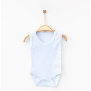 Baklava Desenli Düz %100 Pamuk Unisex Bebek Bady Zıbın