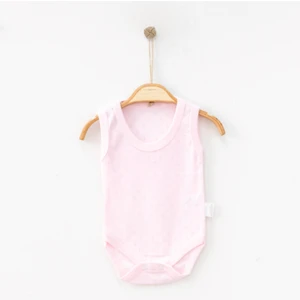 Baklava Desenli Düz %100 Pamuk Unisex Bebek Bady Zıbın