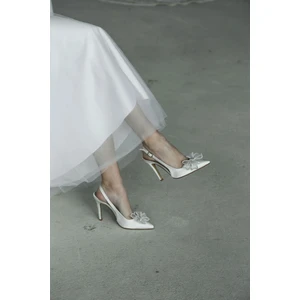 Asmara Fiyonk Taş Detaylı Sedef Topuklu Ayakkabı