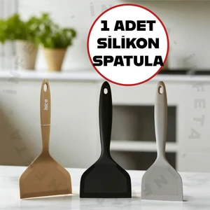 1 Adet Silikon Spatula Geniş Uclu Rahat Alım - 25CM Silikon Spatula