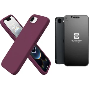 Apple iPhone 16E Uyumlu Içi Kadife Lansman Kılıf ve Mat Seramik Tam Kaplayan Cam Ekran Koruyucu