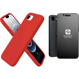Apple iPhone 16E Uyumlu Içi Kadife Lansman Kılıf ve Mat Seramik Tam Kaplayan Cam Ekran Koruyucu