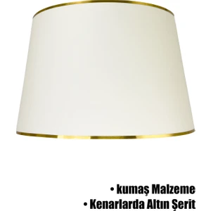 Krem Gold Şeritli Lambader Şapkası