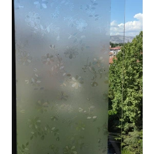 Başak Ev Tekstili Cam Filmi Kaplama Statik Folyo Buzlu Desenli Duşa Kabin Pencere Ofis Dekorasyon