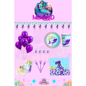 Deniz Kızı 16 Kişilik Midi Doğum Günü Parti Seti