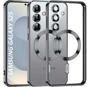 Samsung Galaxy S25 Kılıf Kamera Lens Korumalı Renkli Magsafe Şeffaf Silikon