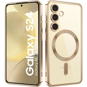 Samsung Galaxy S24 Kılıf Kamera Lens Korumalı Renkli Magsafe Şeffaf Silikon Kırmızı