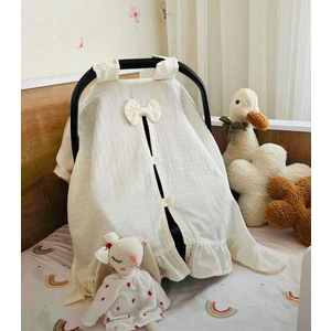 % 100 Pamuk Fırfırlı Müslin Puset Örtüsü Puset Minderi Puset Çarşaf (Müslin)