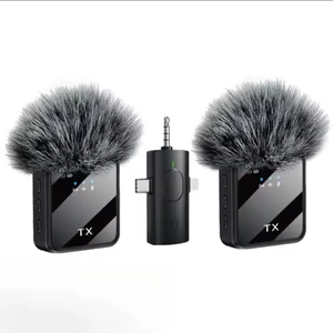 Kablosuz Yaka Mikrofonu Tip-C Android Kamera IPhone Stüdyo Mikrofonu Için Ses Video Canlı Yayın Oyun