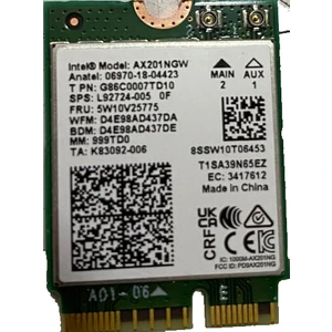 Intel Wi-Fi 6 AX201 Bluetııth 5.0 Wifi Kart (Anten Yok)