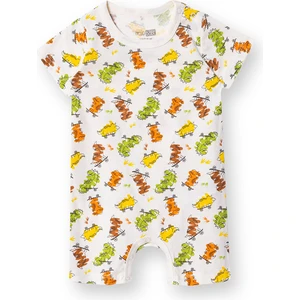 Hellobaby Erkek Bebek Kısa Tulum Çıtçıtlı Bisiklet Yaka Kısa Kol