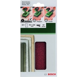 - Titreşimli Zımpara Kağıdı 10'Lu, 93 X 185 Mm 60 Kum 8 Delik