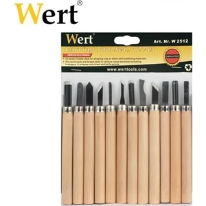 Wert 2512 Ahşap Oyma Bıçak Seti (12 Parça)