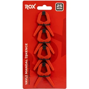 Rox 0146 Yaylı Mandal Tip Kıskaç Işkence 25 mm (4 Lü)