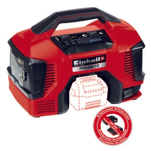PRESSITO Power X-Change Hibrit Kompresör (18 V, Maks. 11 Bar, 31 cm Hortum Uzunluğu, 3-parçalı  Adaptör Seti, Akü dahil değildir) - 4020460