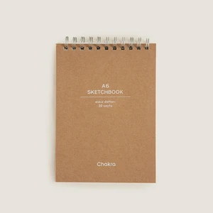 Spiralli Eskiz Defteri A6 30 Sayfa Natural