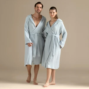 Armin Unisex Bornoz Inci Mavi