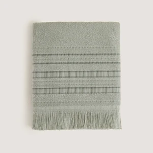 Derin Yüz Havlusu 50X90 cm Duman Yeşil/yumuşak Sarı