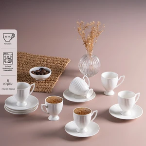 Istanbul Porselen Mahir 6'lı Kahve Fincan Takımı 90 ml