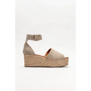 Elle Bej Deri Kadın Espadril