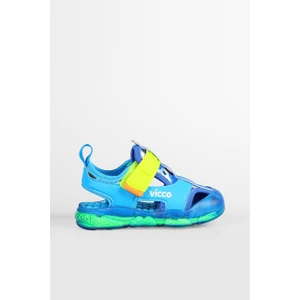 332.E25Y.217 Live Saks Mavi Ilk Adım Işıklı Erkek Çocuk Sandalet