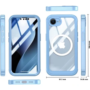 BDT Market IPhone 16E 360 Her Şey Dahil Cam Ekran Koruyucu Damla Için Manyetik Kılıf (Yurt Dışından)