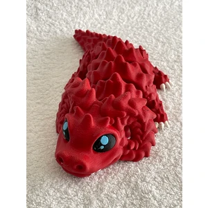 3D Boyutlu Düşler 🔥3D Baskı Kırmızı Bebek Ejderha Figürü - Koleksiyonluk Oyuncak Model (25cm x 10cm x 5cm)