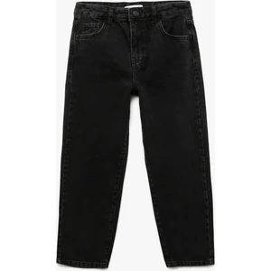 Cep Detaylı Rahat Kesim Pamuklu Denim Pantolon