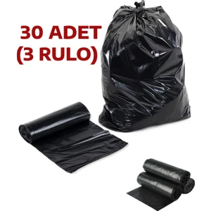 10'lu x 3 Paket Jumbo Çöp Poşeti 75X90 cm Endüstriyel Battal
