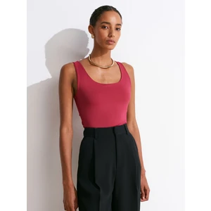 20977 Kalın Askılı Poliamid Atlet-Koyu Fuşya