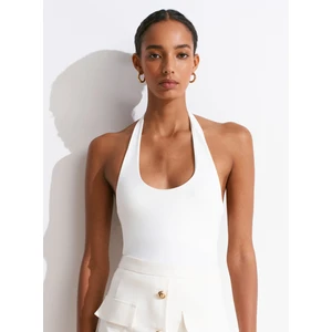 31753 Halter Yaka Top-Ekru