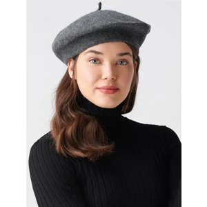 Füme Fransız Ressam Şapkası Kışlık Bere