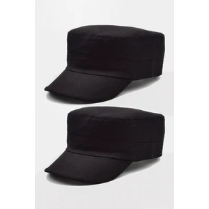 Erkek Kastro Şapka Kasket Outdoor Castro Kep 2'li Siyah-Siyah