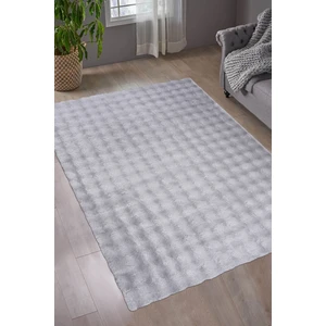 Puffy Bubble Gri Peluş Halı ve Yolluk | Yıkanabilir, Ekstra Yumuşak, Kaymaz, Dökülme Yapmaz