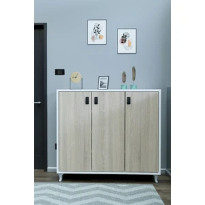 3 Kapaklı Ayakkabılık Çok Raflı Modern Ayakkabı Dolabı, Geniş Depolama Alanı, Kolay Kurulum Vestiyer