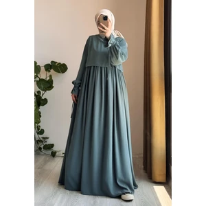 Ande Tesettür Manolya Elbise - Mint yeşil