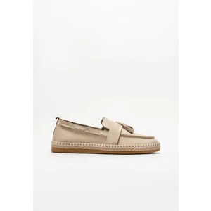 Bej Deri Erkek Espadril10