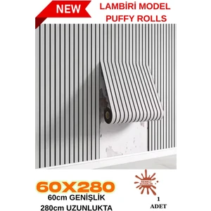 60CM x 280CM 1 Adet Kendinden Yapışkanlı Açık Gri Lambiri Desenli Duvar Paneli Kağıdı YG006