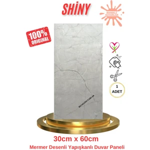 Renkli Duvarlar BS1725 Kendinden Yapışkanlı 1ADET 30X60CM Mermer Desenli Esnek Karavan Banyo Wc Duvar Kaplama Paneli