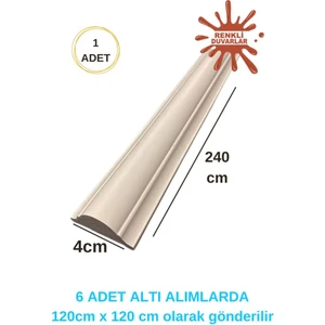 Renkli Duvarlar 4cm x 240 cm 1 Boy Boyanabilir Dekoratif Pvc Duvar Çıtası Duvar Süsleri Koridor Salon Çıta Tasarım