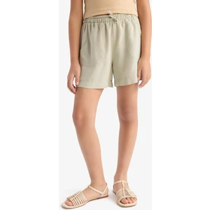 Kız Çocuk Beli Lastikli Viskon Şort D7616A825HS