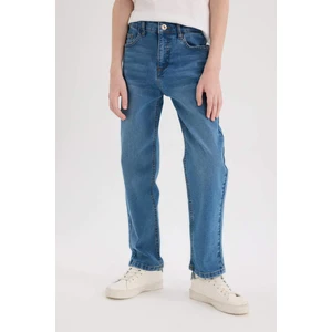 Erkek Çocuk Straight Fit Düz Paça Basic Düz Jean Pantolon D6475A825SM