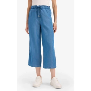Pull On Culotte Yüksek Beli Lastikli Tensel Yıkamalı İnce Jean Pantolon D8241AX25SM