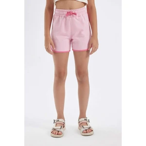 Kız Çocuk Beli Lastikli Basic Düz Şort