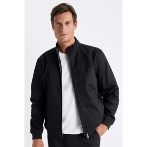Su İtici İnce Mont Ceket Slim Fit Dar Kesim Dik Yaka Fermuarlı Cepli Astarlı Mevsimlik Hafif D1238AX24WN